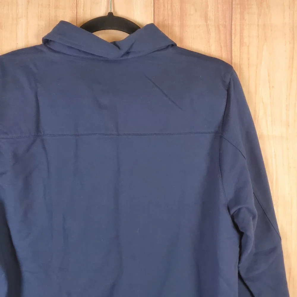 Berkley Jensen Shacket Womens S Oversized Long Sleeve Chest Pockets Button-Up